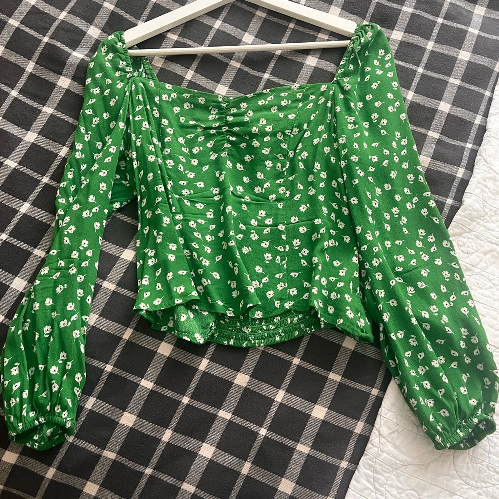 Green blouse